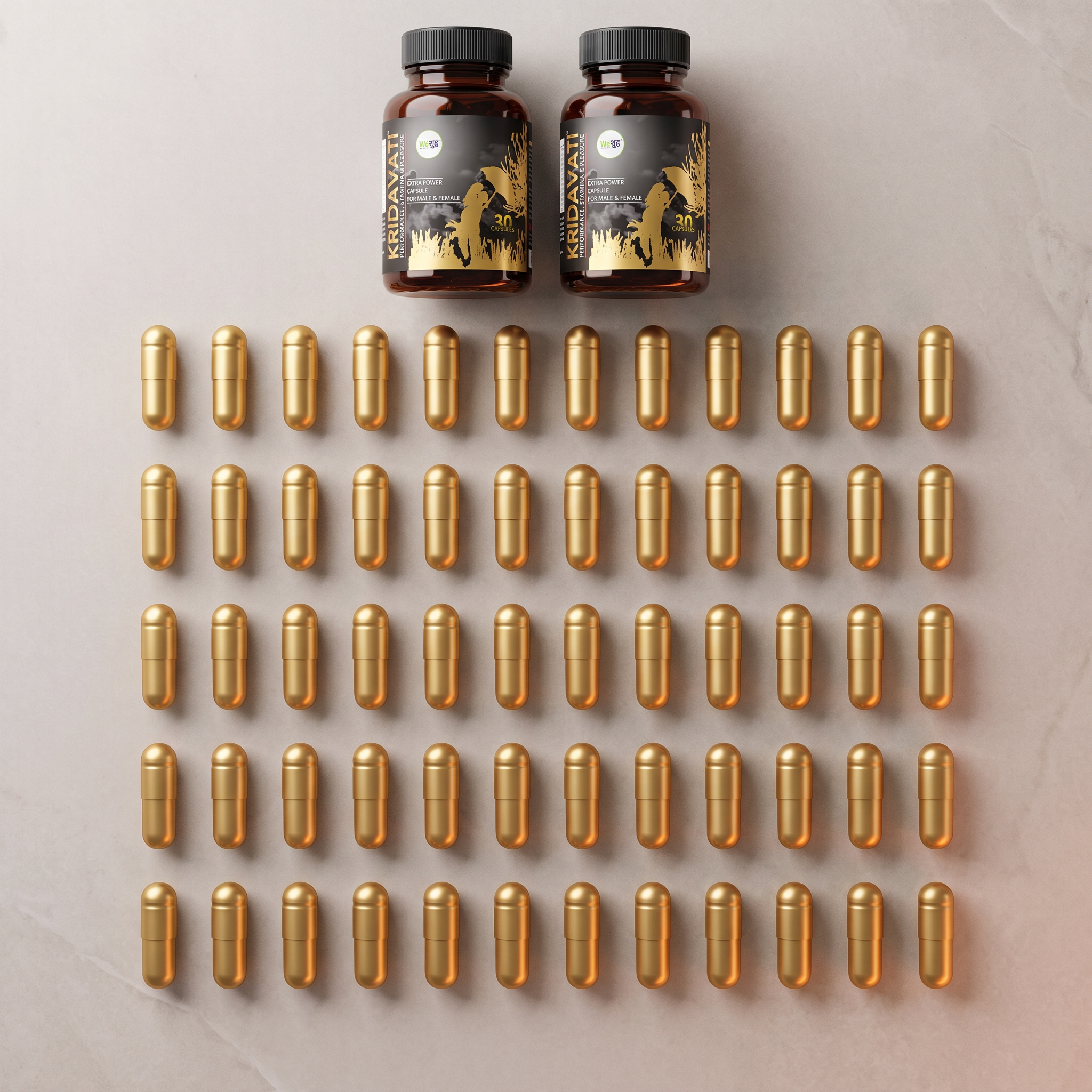 Kridavati 2 Month Full Course — 60 capsules two bottles